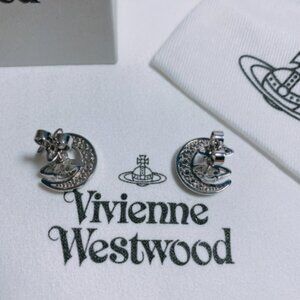 Vivienne Westwood Dorina Moon Earrings - Silver